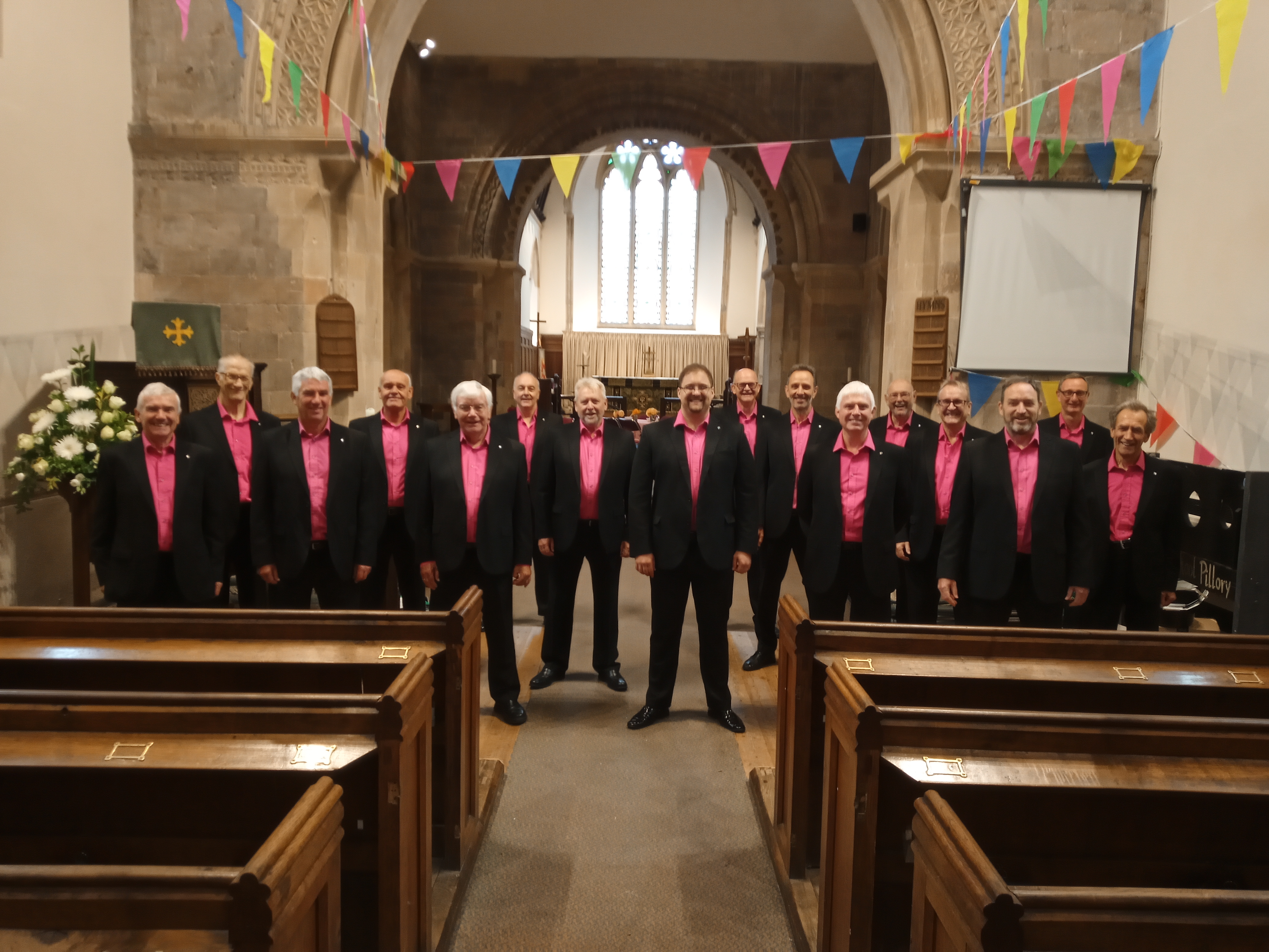 TVC posing in St Marys church, Kingsclere.